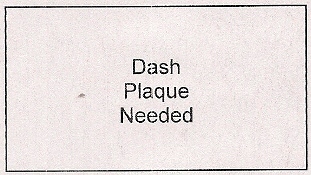 Need Logo or Dash Plaque